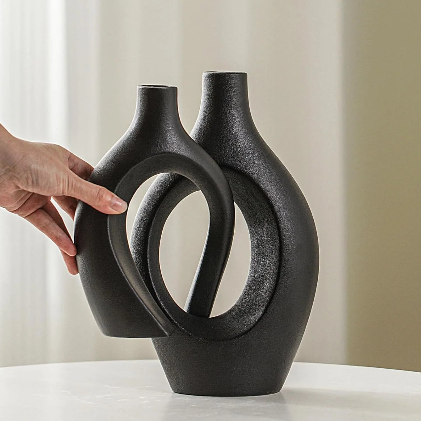 Ceramic Vase Set - Elegant Decor for Home & Cafe