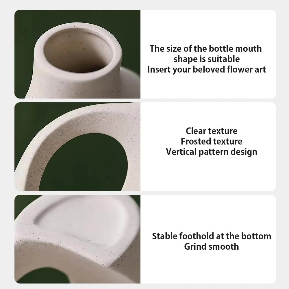 Ceramic Vase Set - Elegant Decor for Home & Cafe