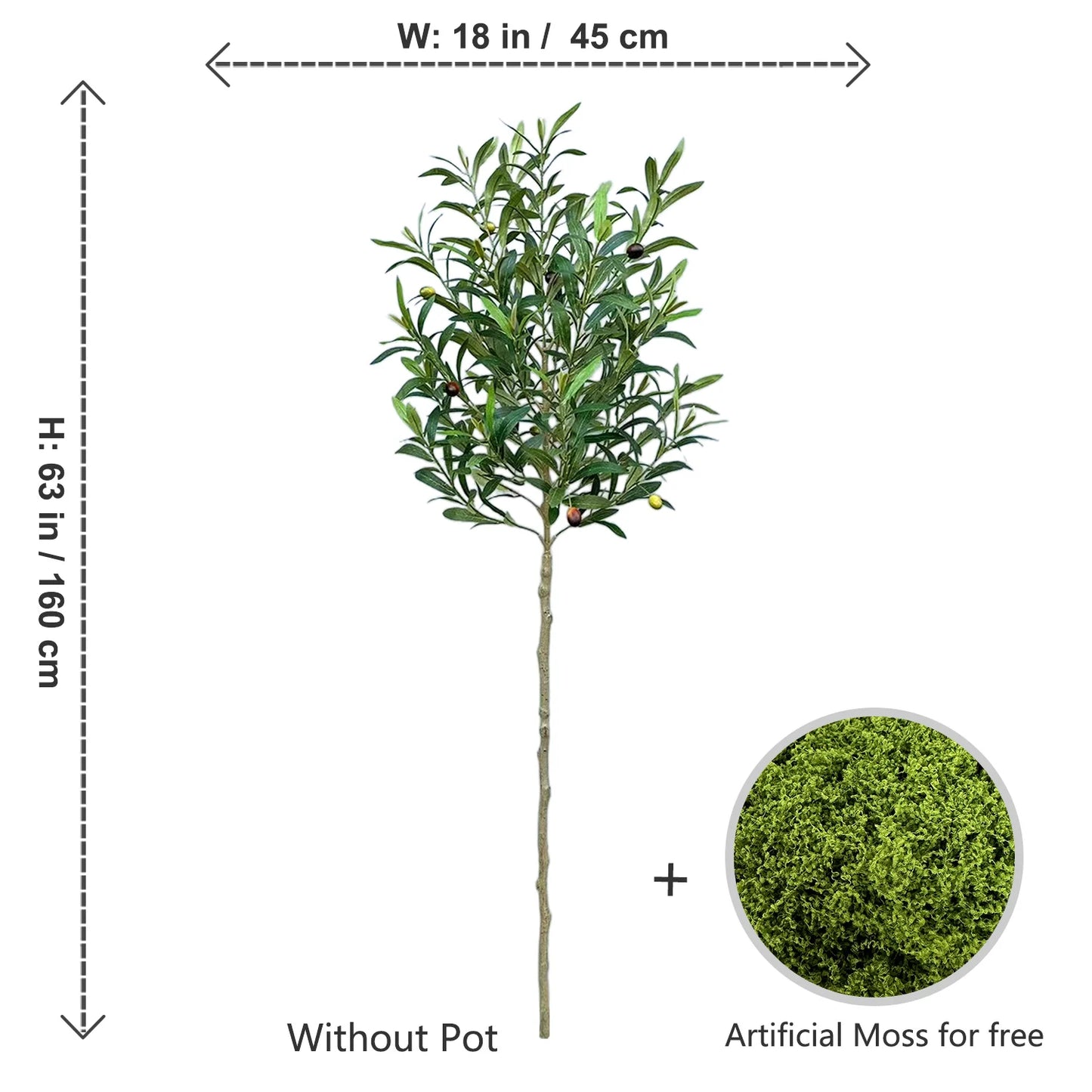Artificial Olive Tree - Realistic Indoor Faux Plant