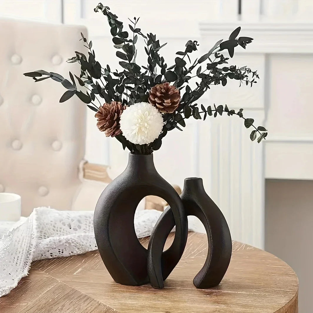 Nordic Ceramic Vase Set - Modern Boho Home Decor